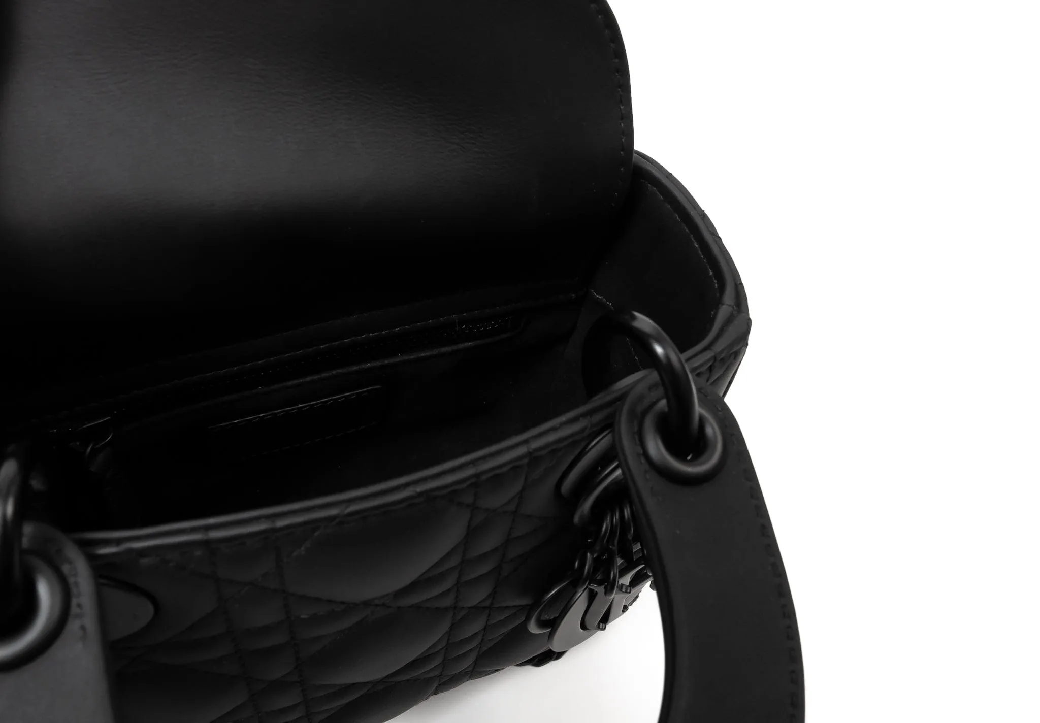 Christian Dior Matte Black Lady Dior Mini
