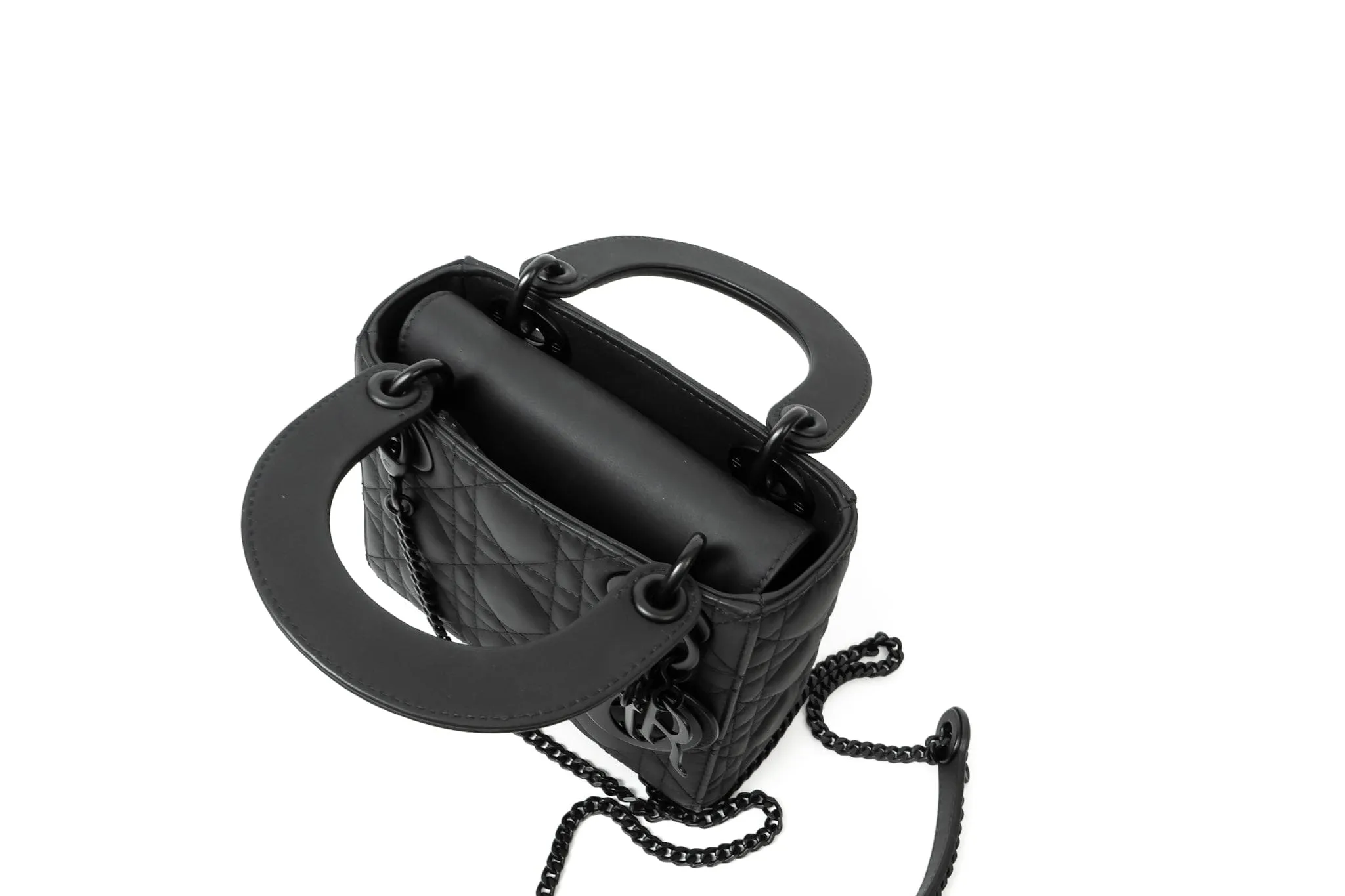 Christian Dior Matte Black Lady Dior Mini