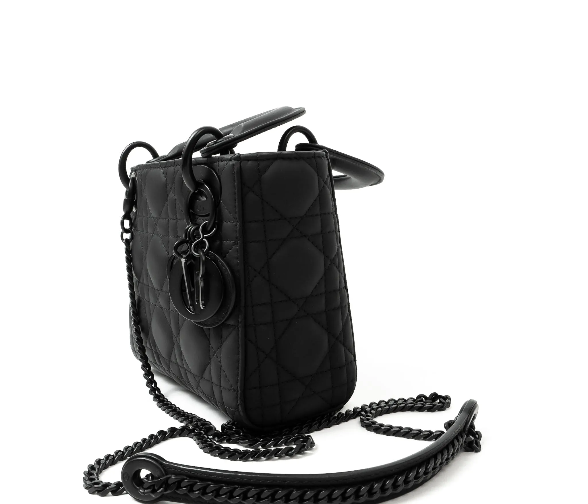 Christian Dior Matte Black Lady Dior Mini