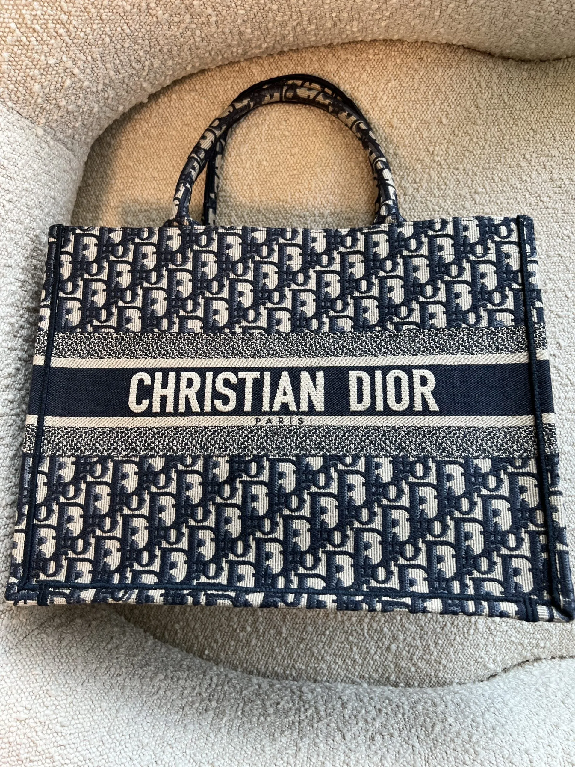 Dior Blue Book Tote Oblique Medium