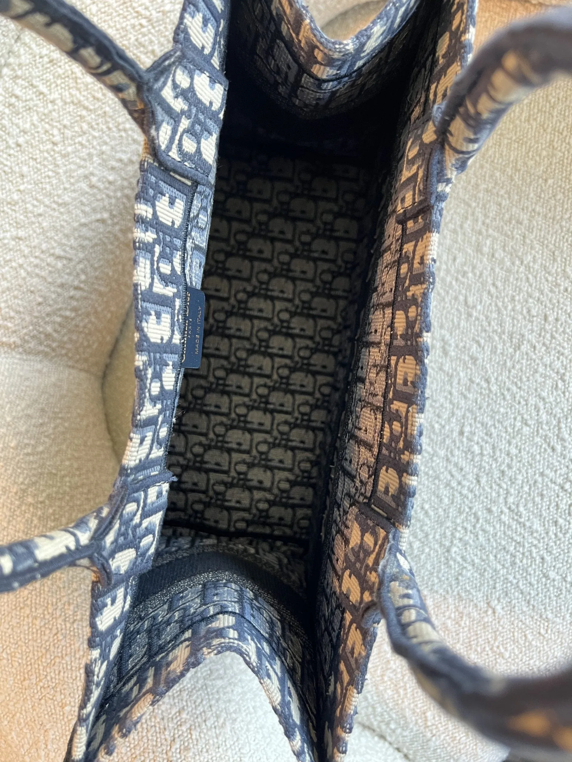 Dior Blue Book Tote Oblique Medium