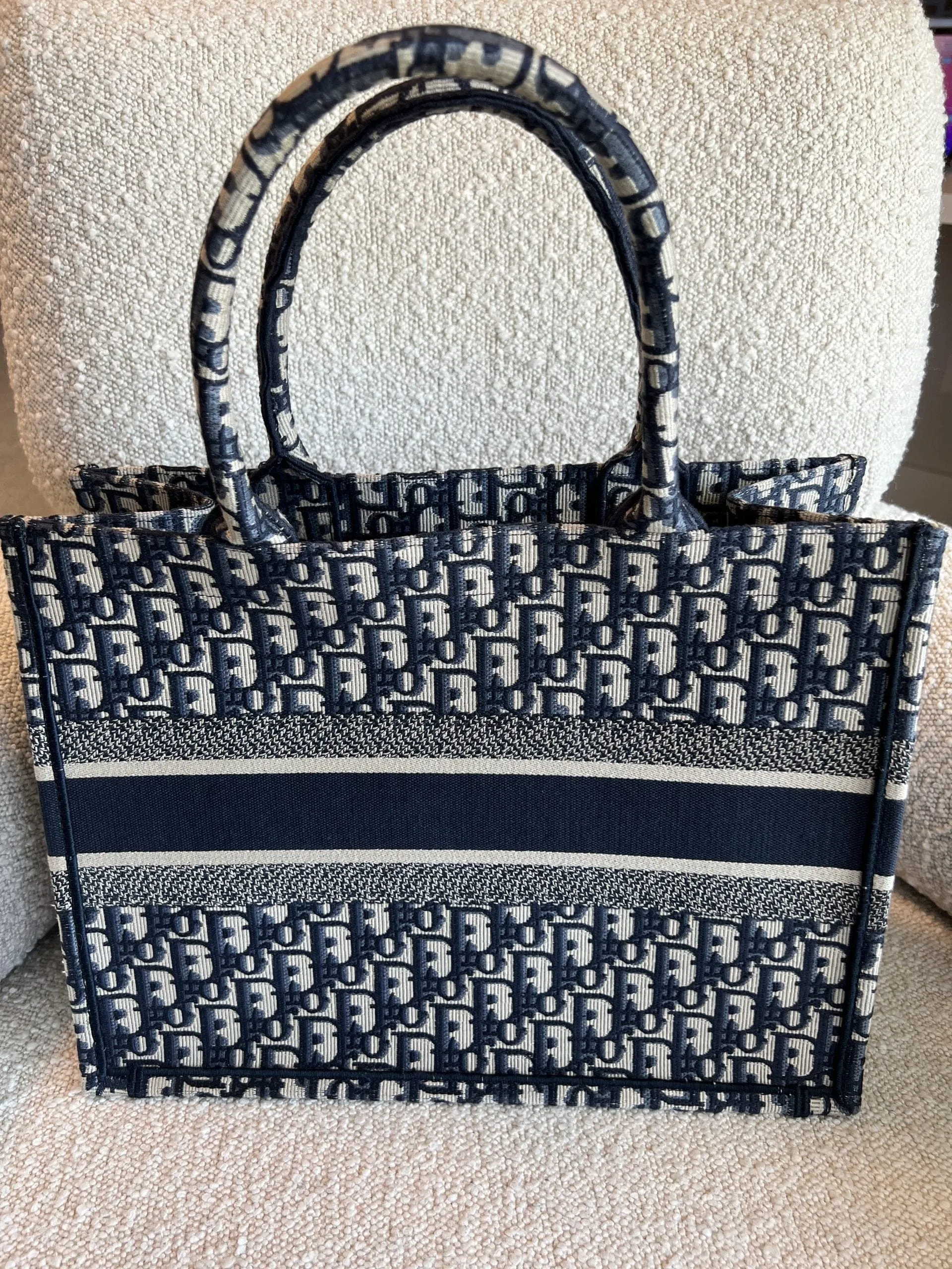 Dior Blue Book Tote Oblique Medium