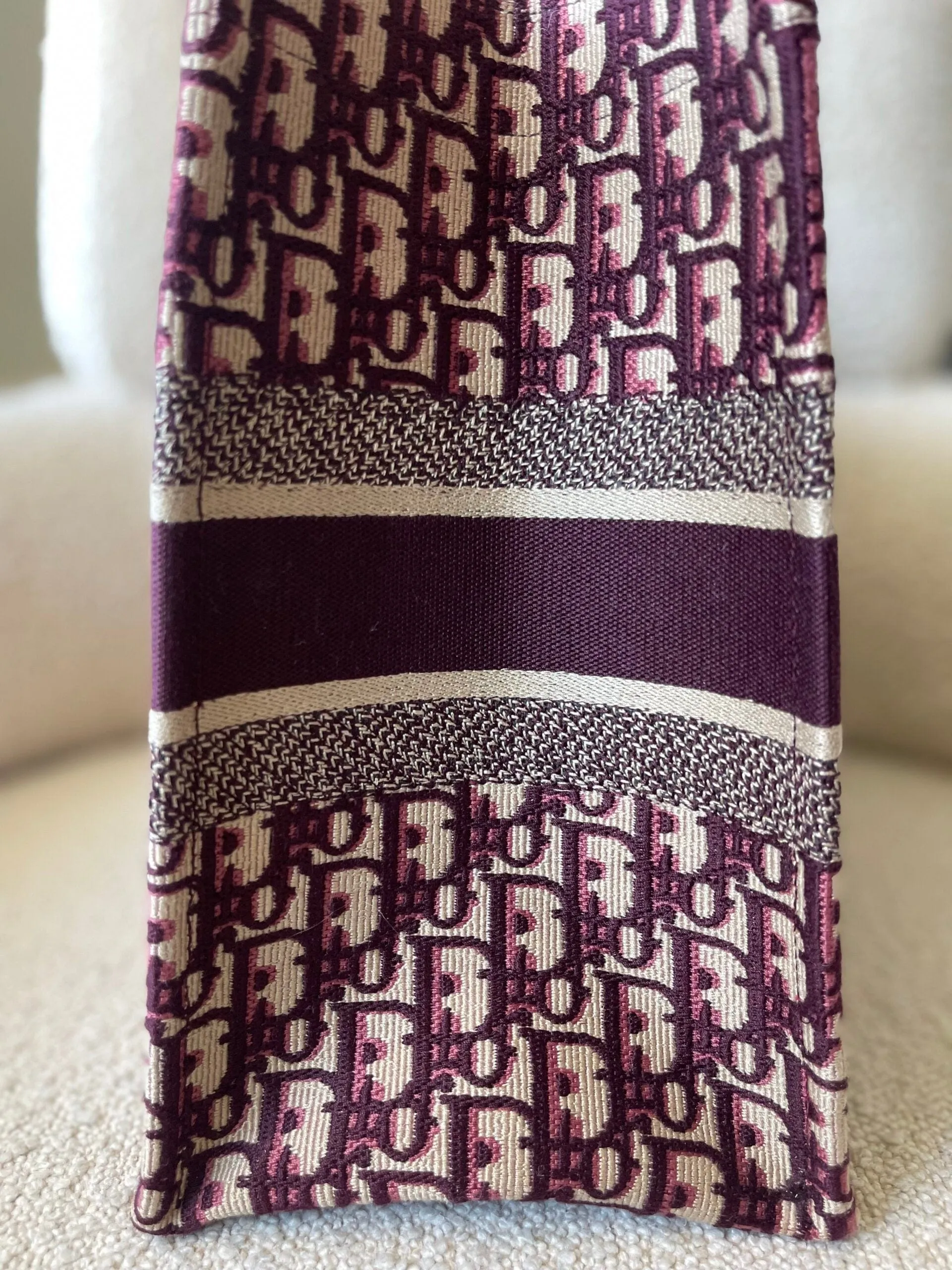 Dior Burgundy Book Tote Medium