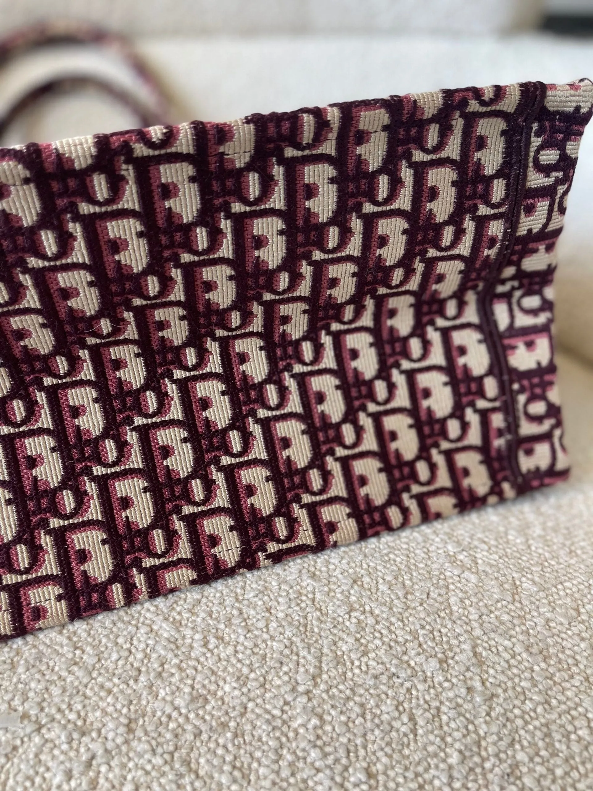 Dior Burgundy Book Tote Medium