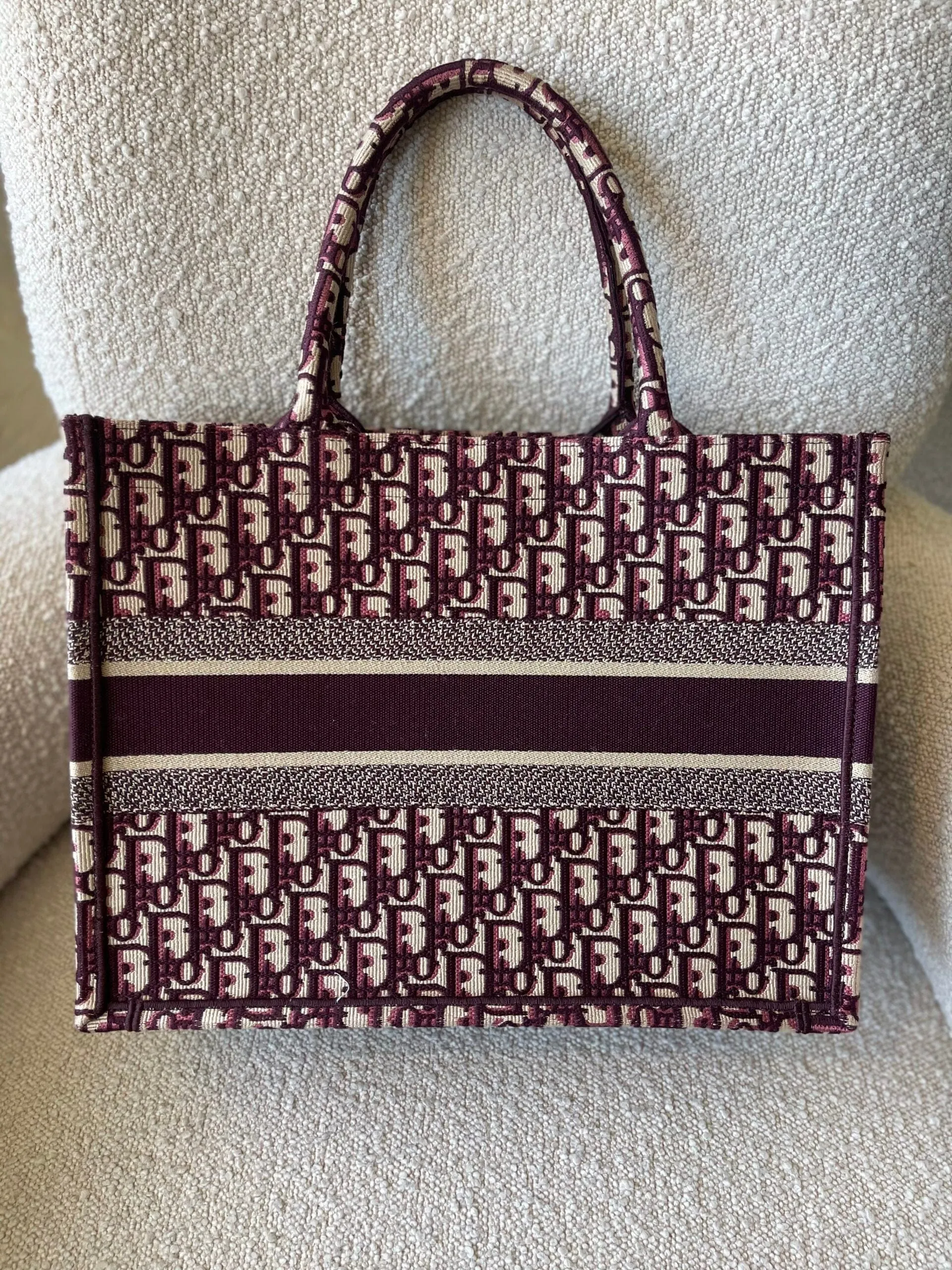 Dior Burgundy Book Tote Medium