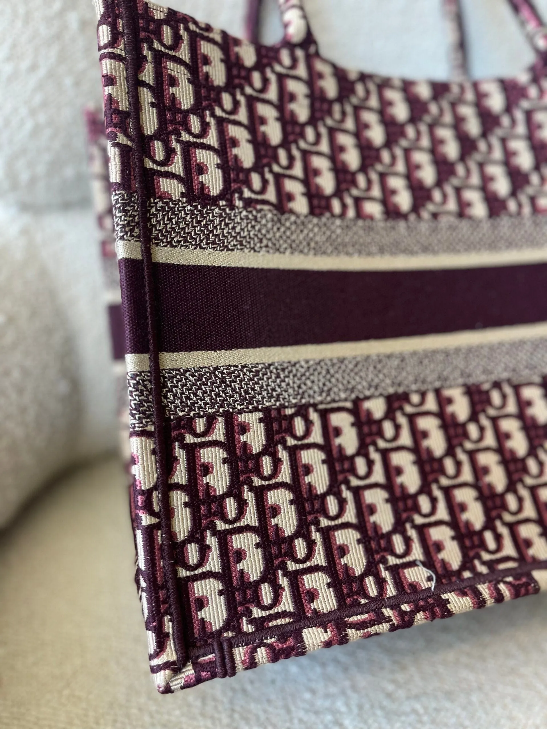 Dior Burgundy Book Tote Medium
