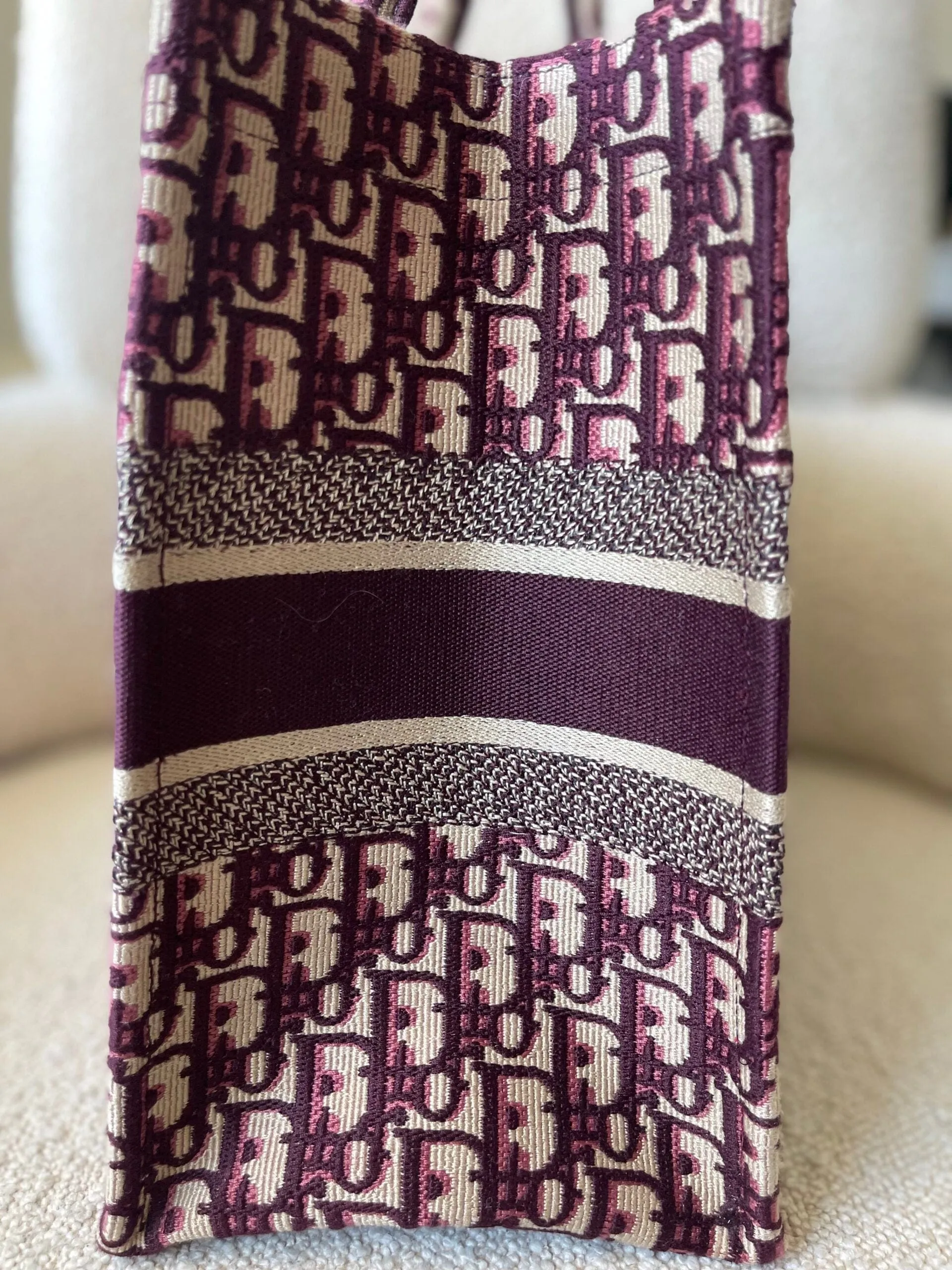 Dior Burgundy Book Tote Medium