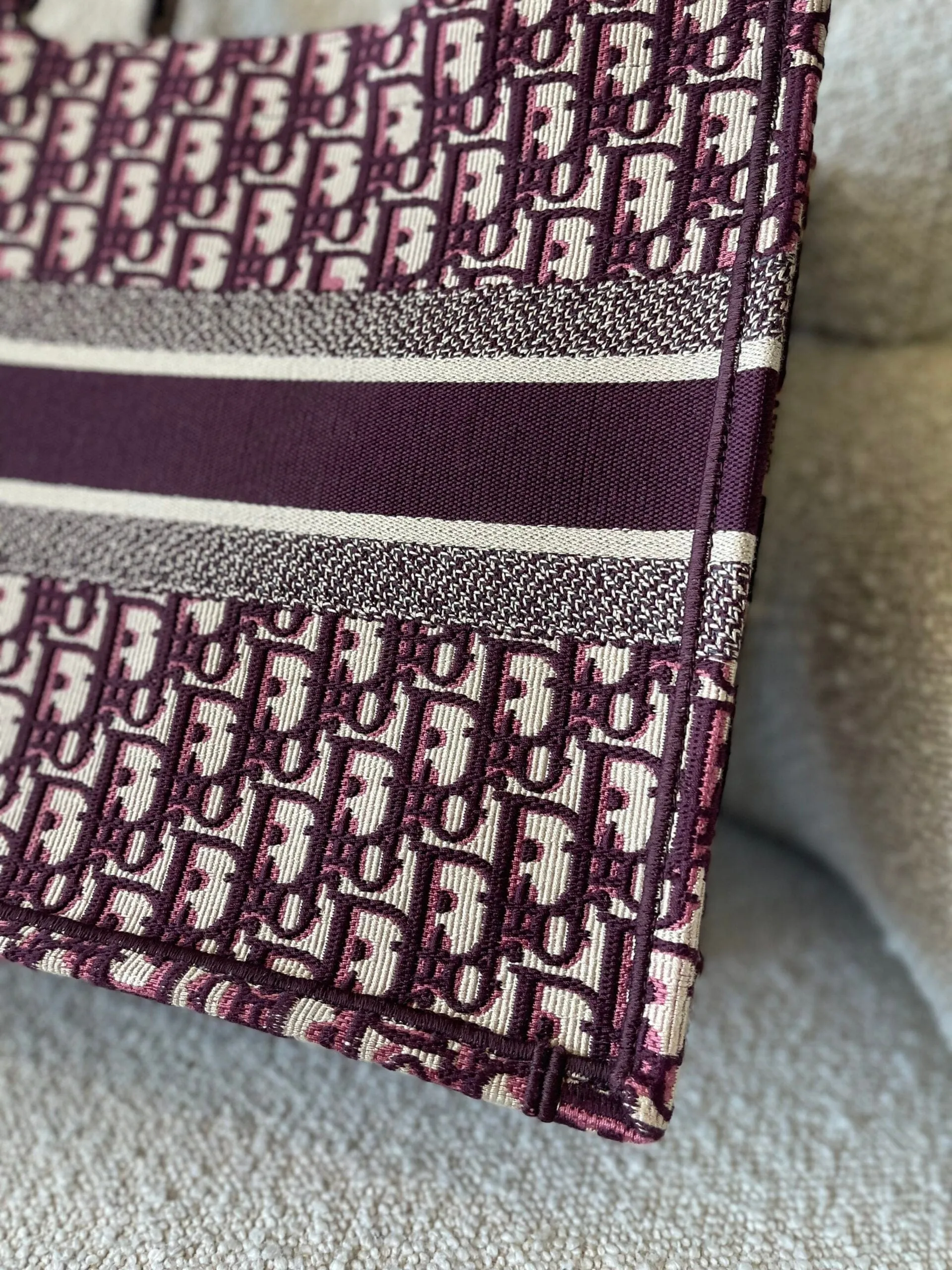 Dior Burgundy Book Tote Medium