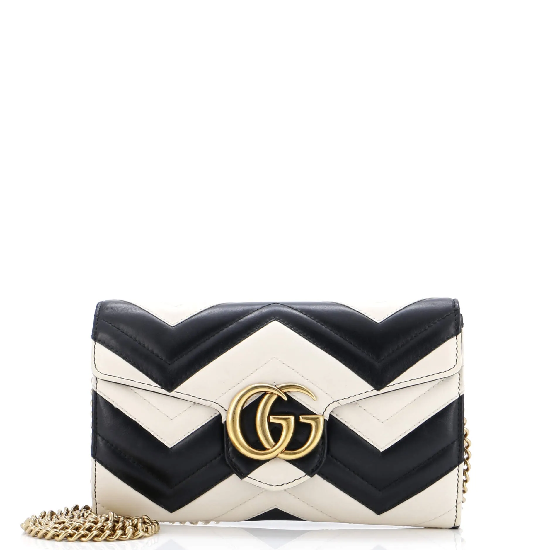 Gucci Gg Marmont Chain Wallet Matelasse