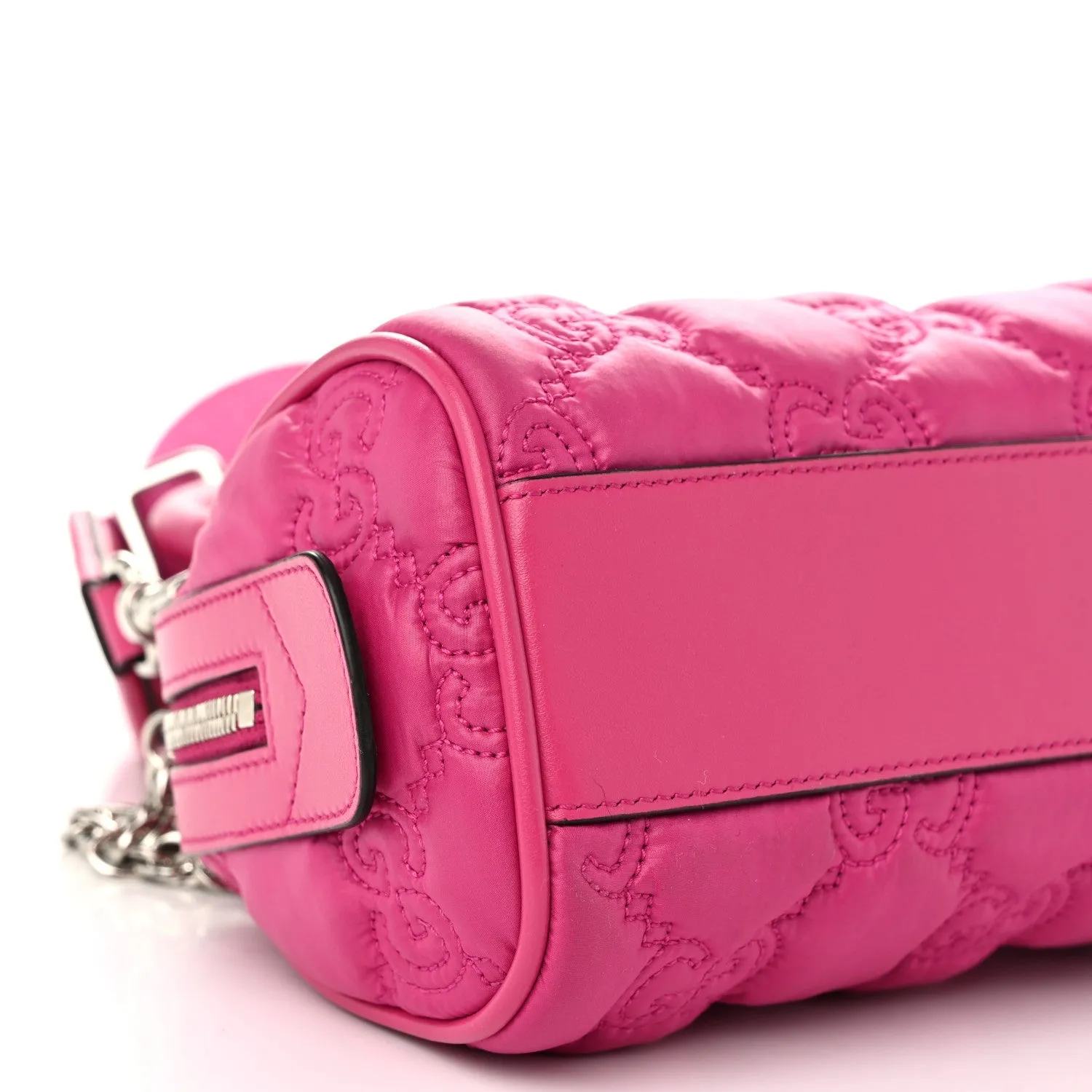 Gucci Nylon Calfskin Enamel Gg Matelasse