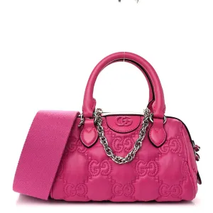 Gucci Nylon Calfskin Enamel Gg Matelasse