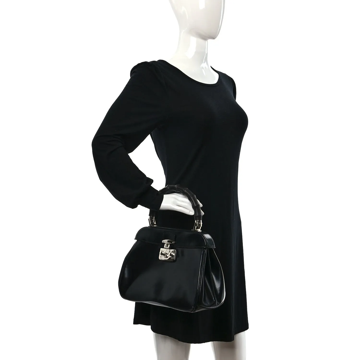 Gucci Regent Calfskin Bamboo Medium Lady