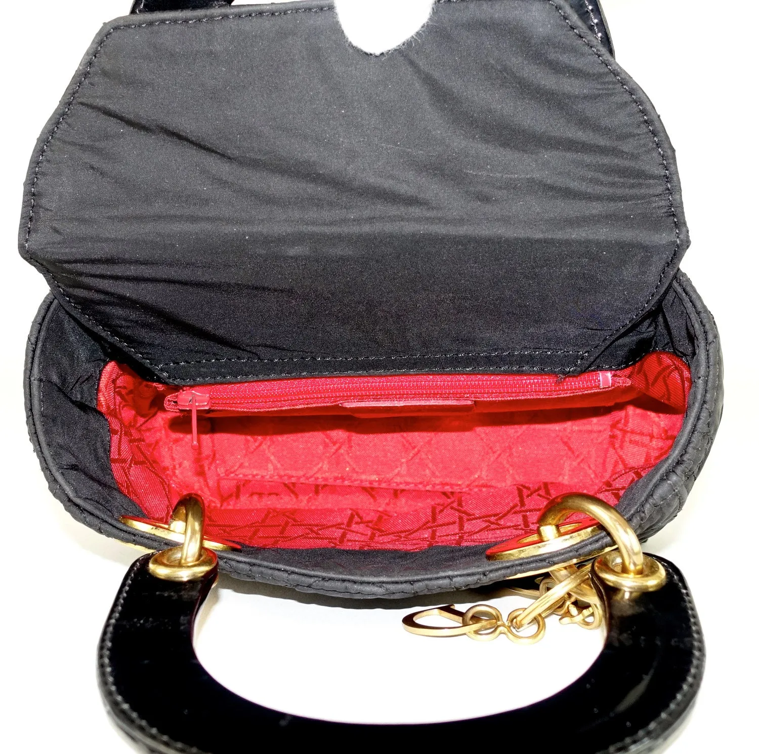 Lady Dior Cannage Quilt Nylon Medium Bag