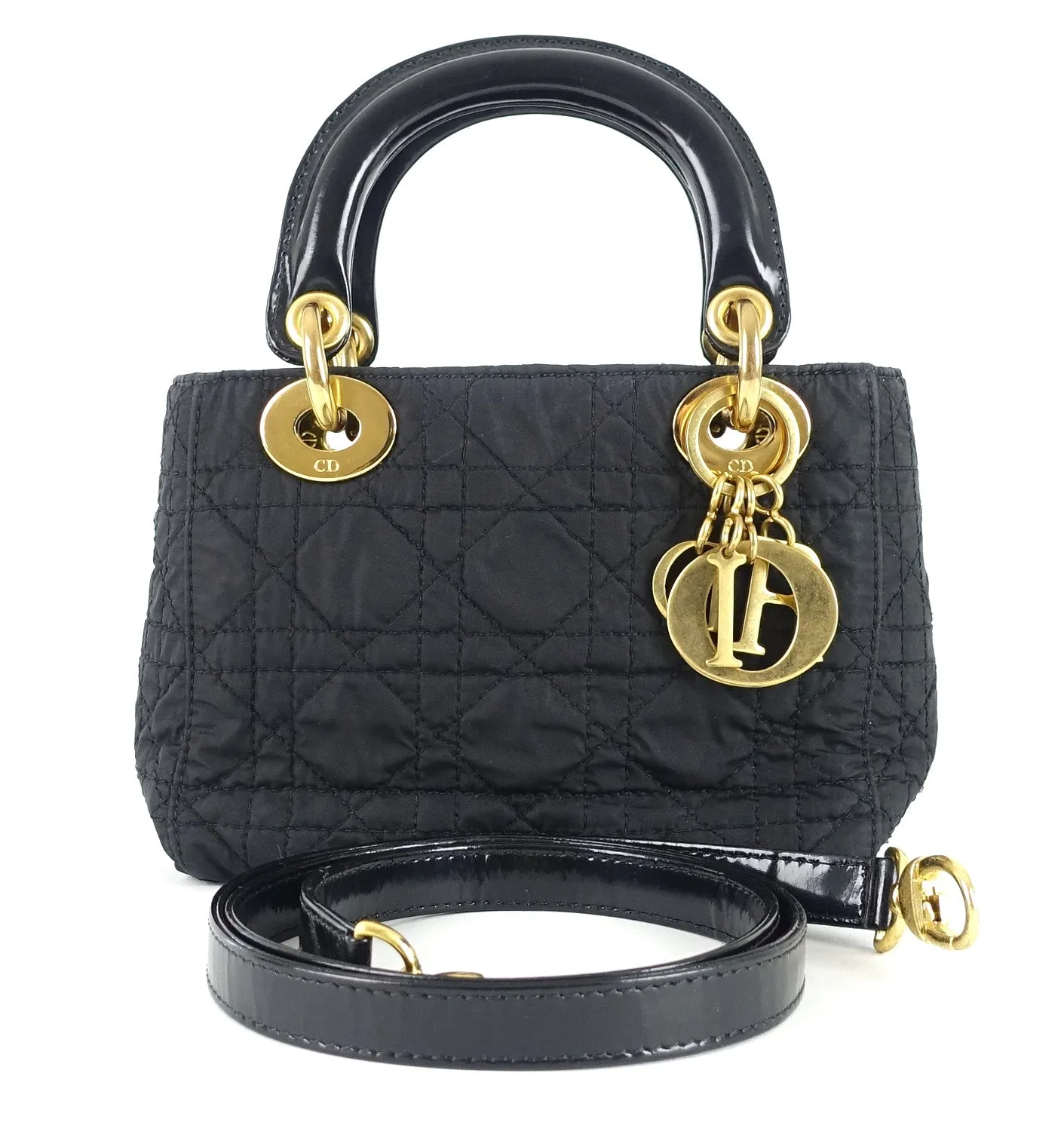 Lady Dior Cannage Quilt Nylon Medium Bag