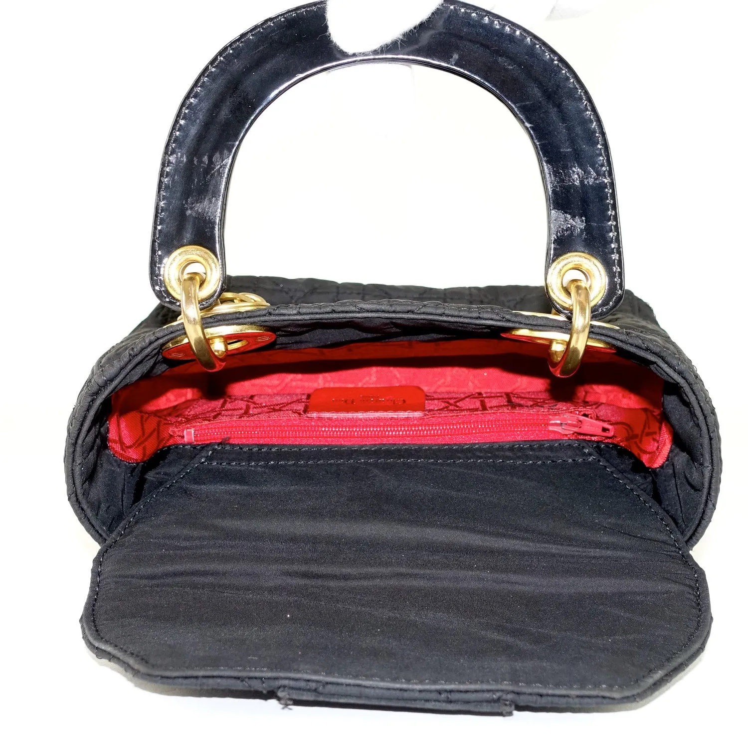 Lady Dior Cannage Quilt Nylon Medium Bag
