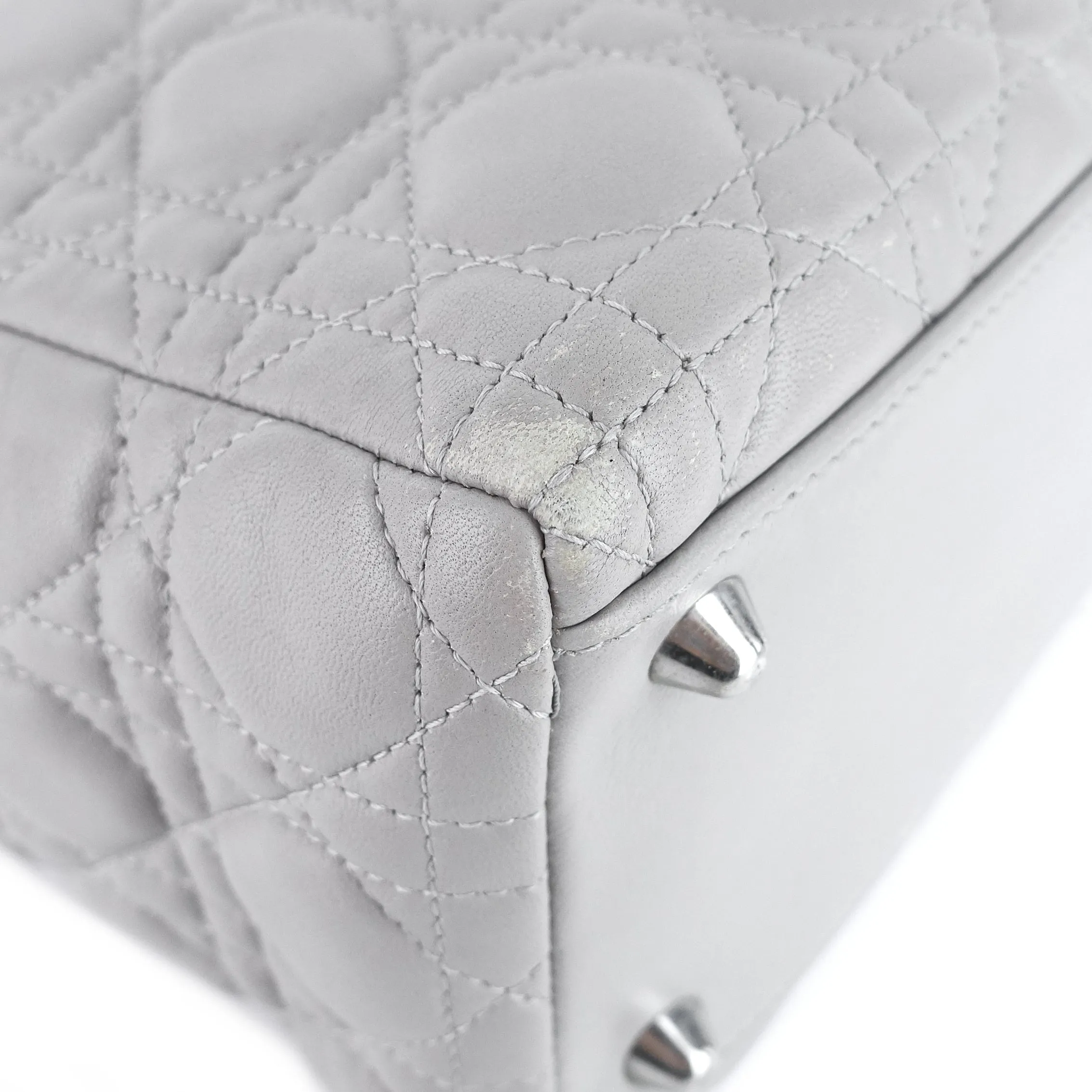 Lady Dior Large Lambskin Leather Bag