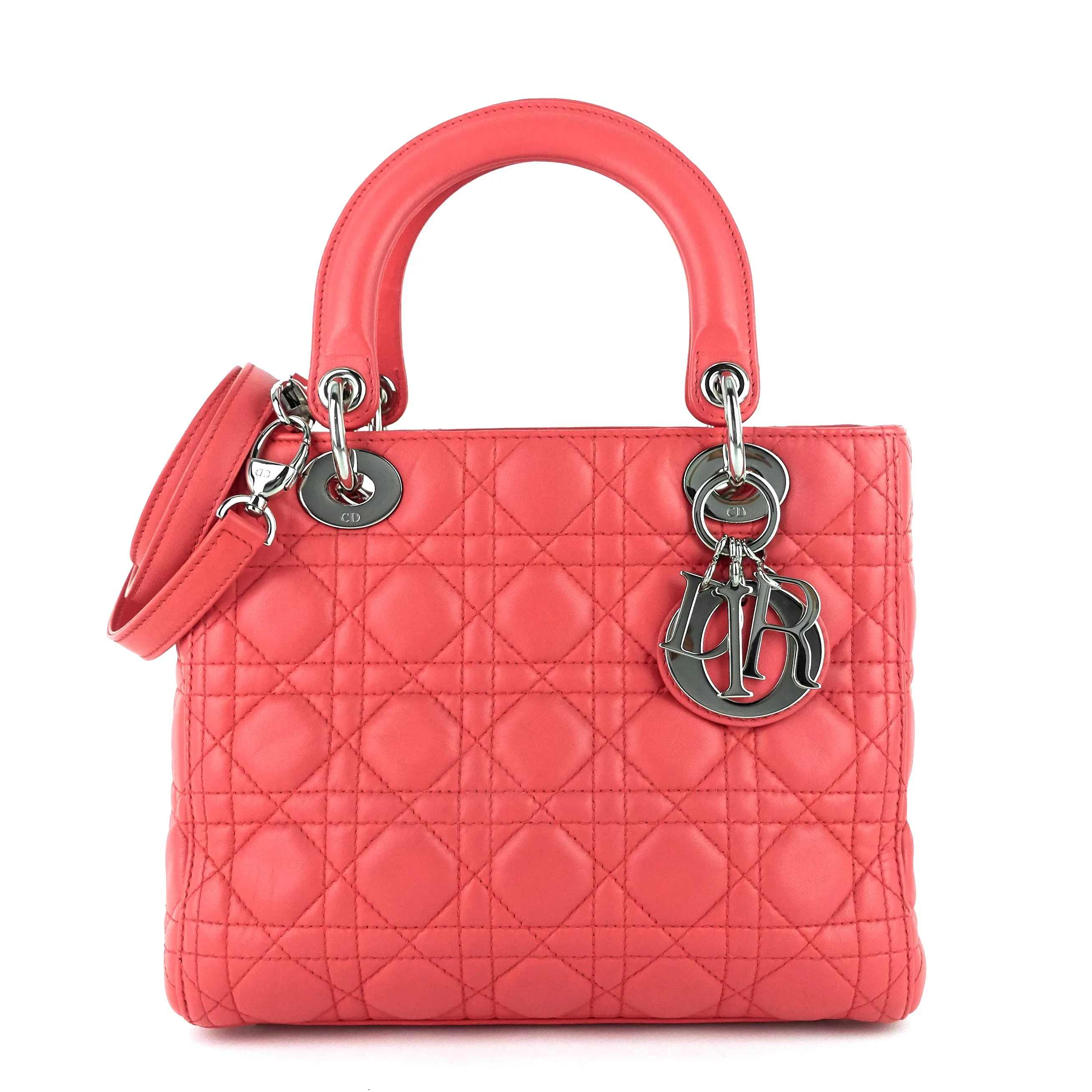 Lady Dior Medium Lambskin Handbag