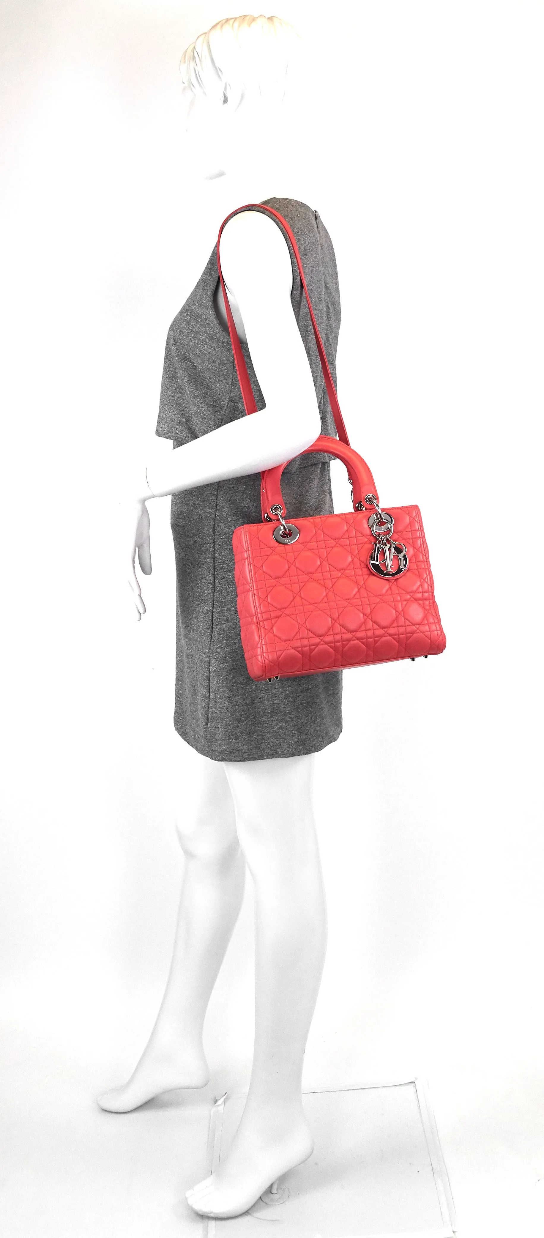 Lady Dior Medium Lambskin Handbag