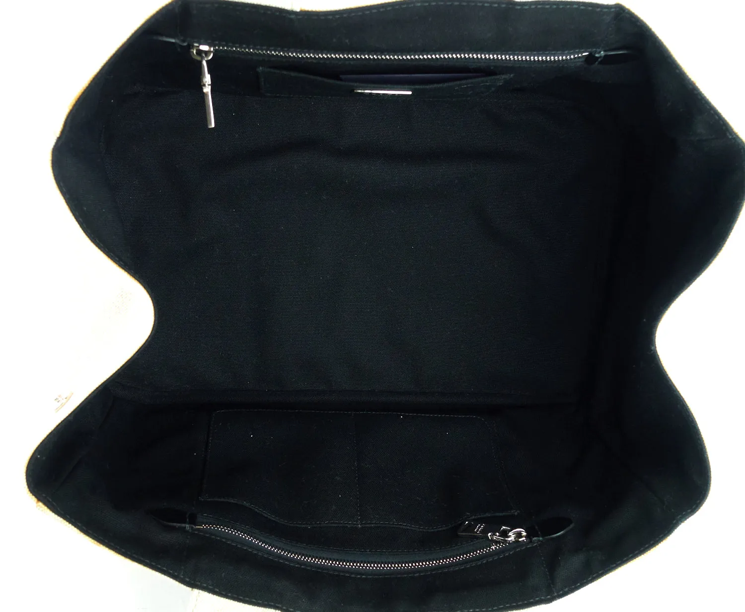 Mistolino Canvas with Flower Applique Tote Bag