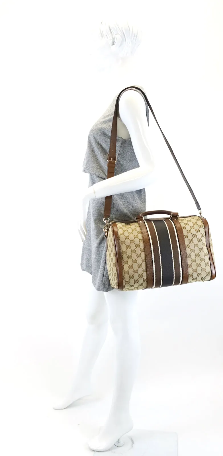 Monogram Canvas Web Boston Bag with Strap