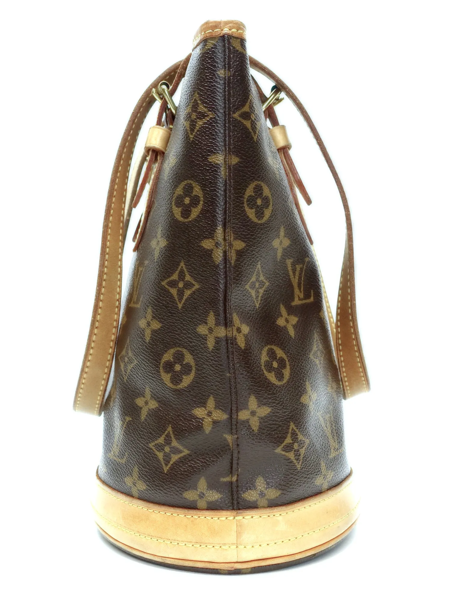 Petit Bucket Monogram Canvas Shoulder Bag with Pochette Bag