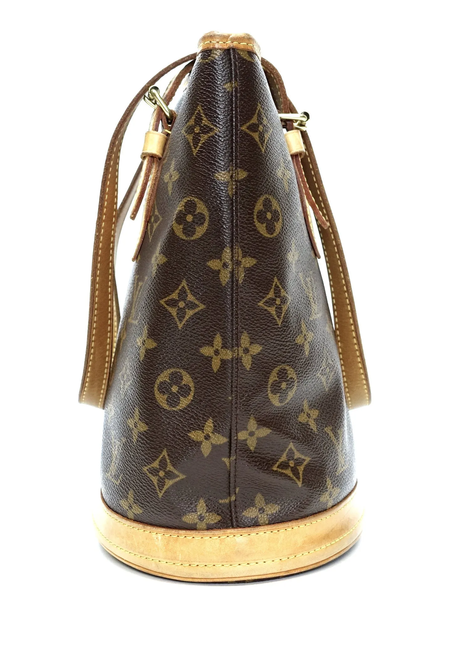 Petit Bucket Monogram Canvas Shoulder Bag with Pochette Bag