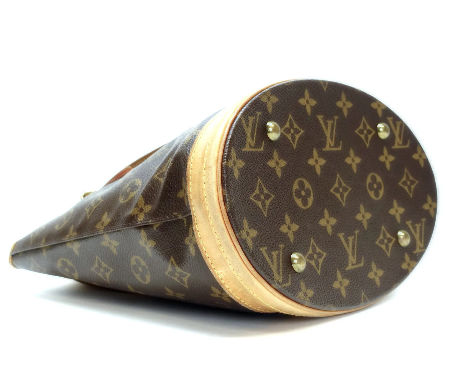 Petit Bucket Monogram Canvas Shoulder Bag with Pochette Bag