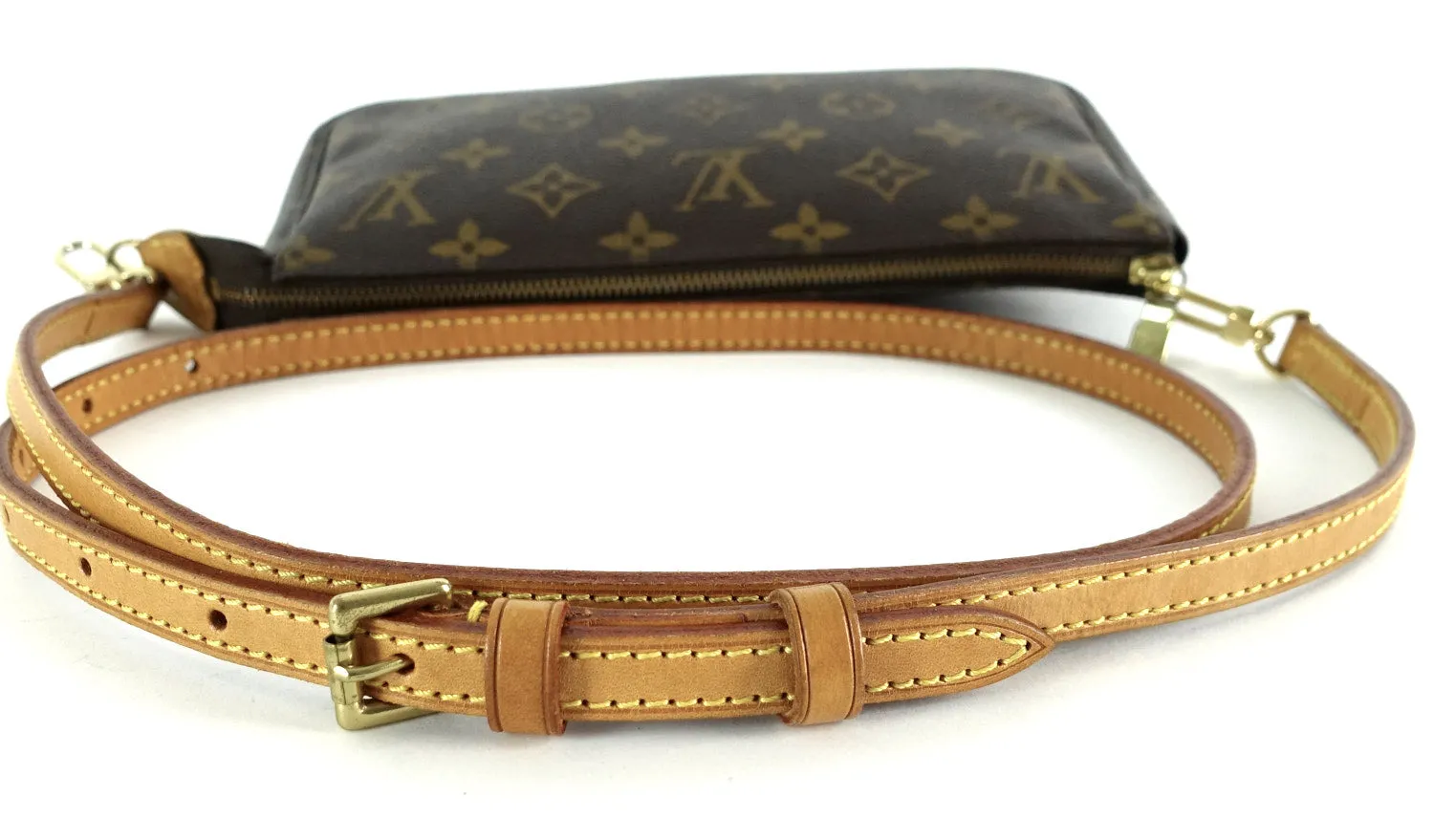 Pochette Accessoires Monogram Canvas Bag with Long Strap