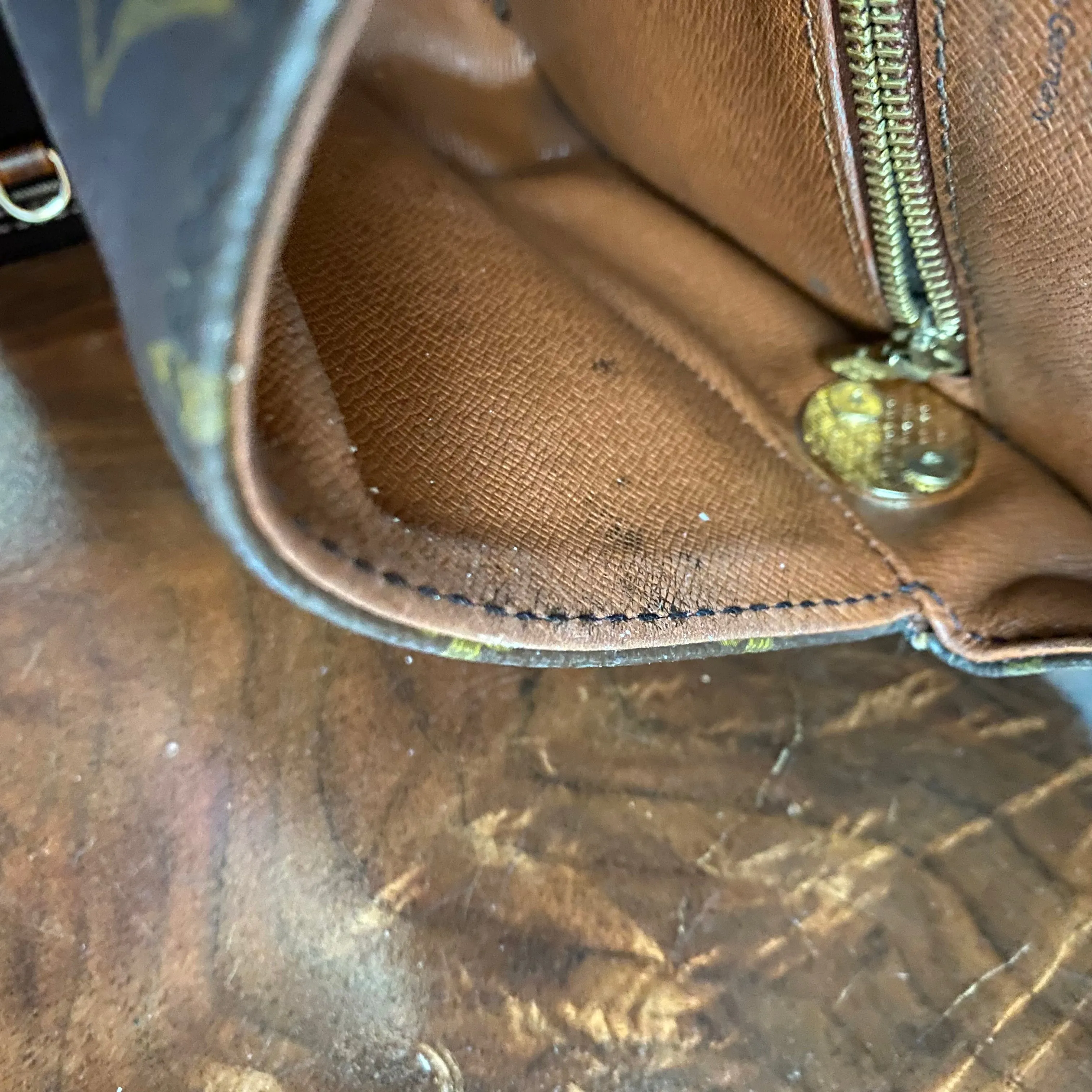 The Swift Crossbody - Vintage Monogram in Dark Brown