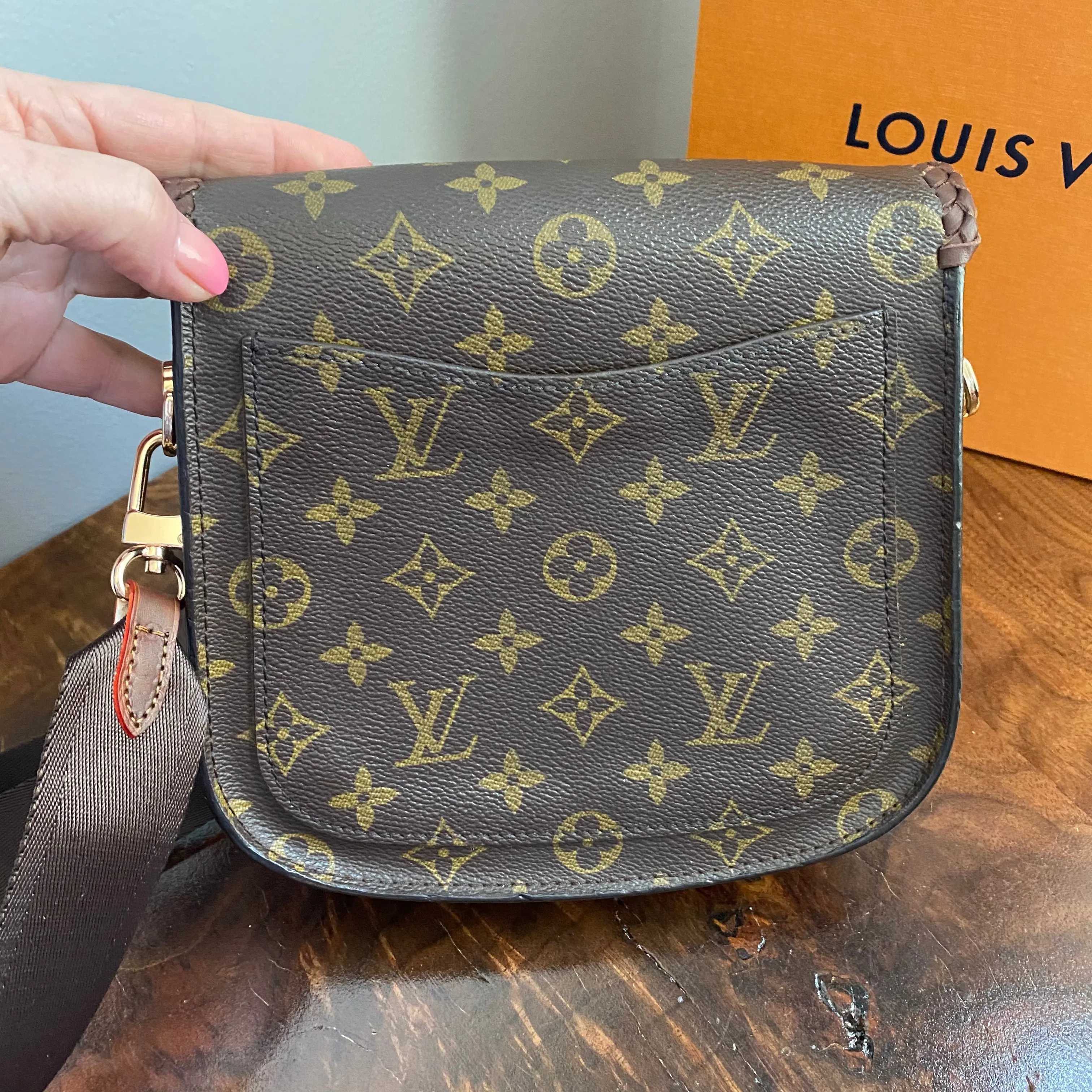 The Swift Crossbody - Vintage Monogram in Dark Brown