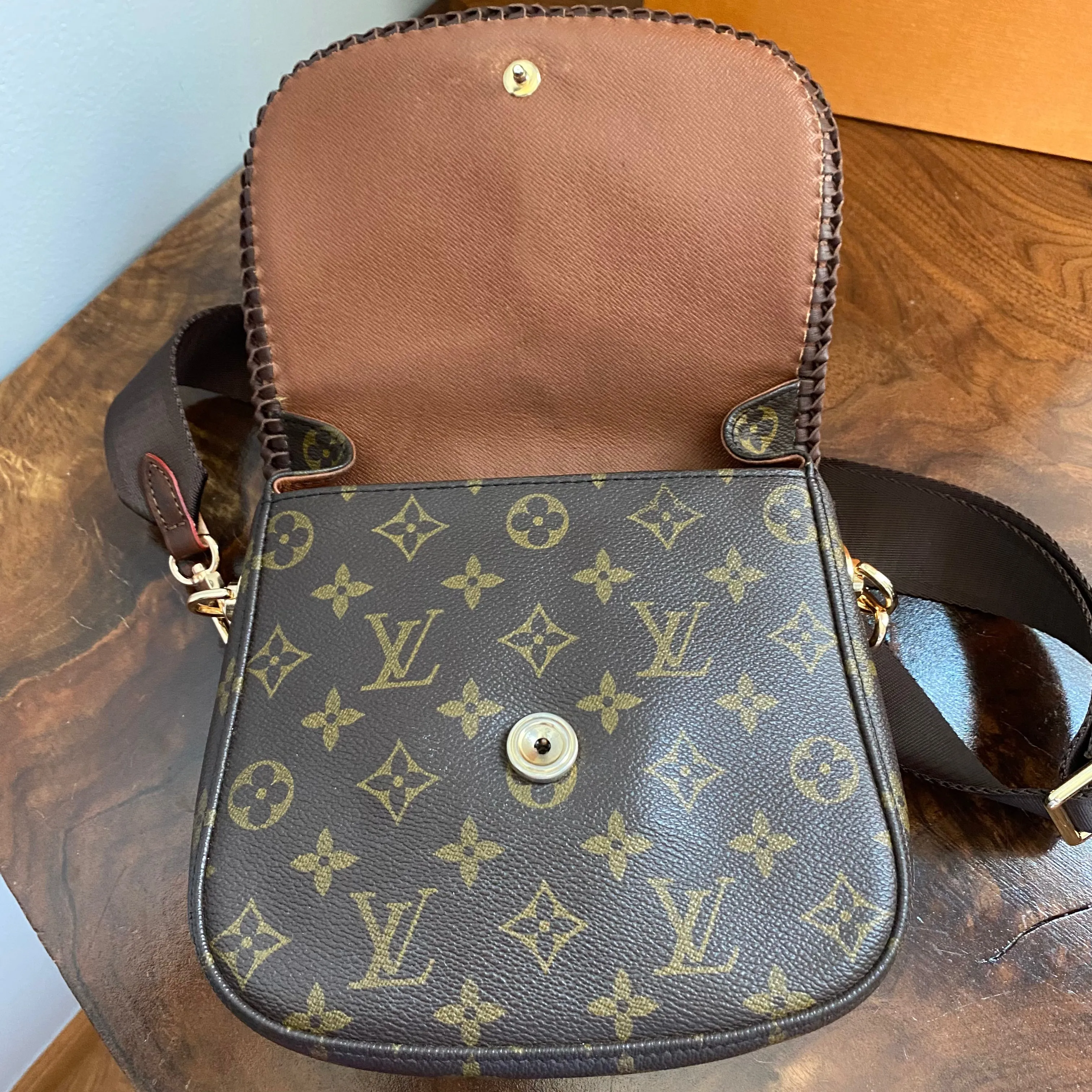 The Swift Crossbody - Vintage Monogram in Dark Brown
