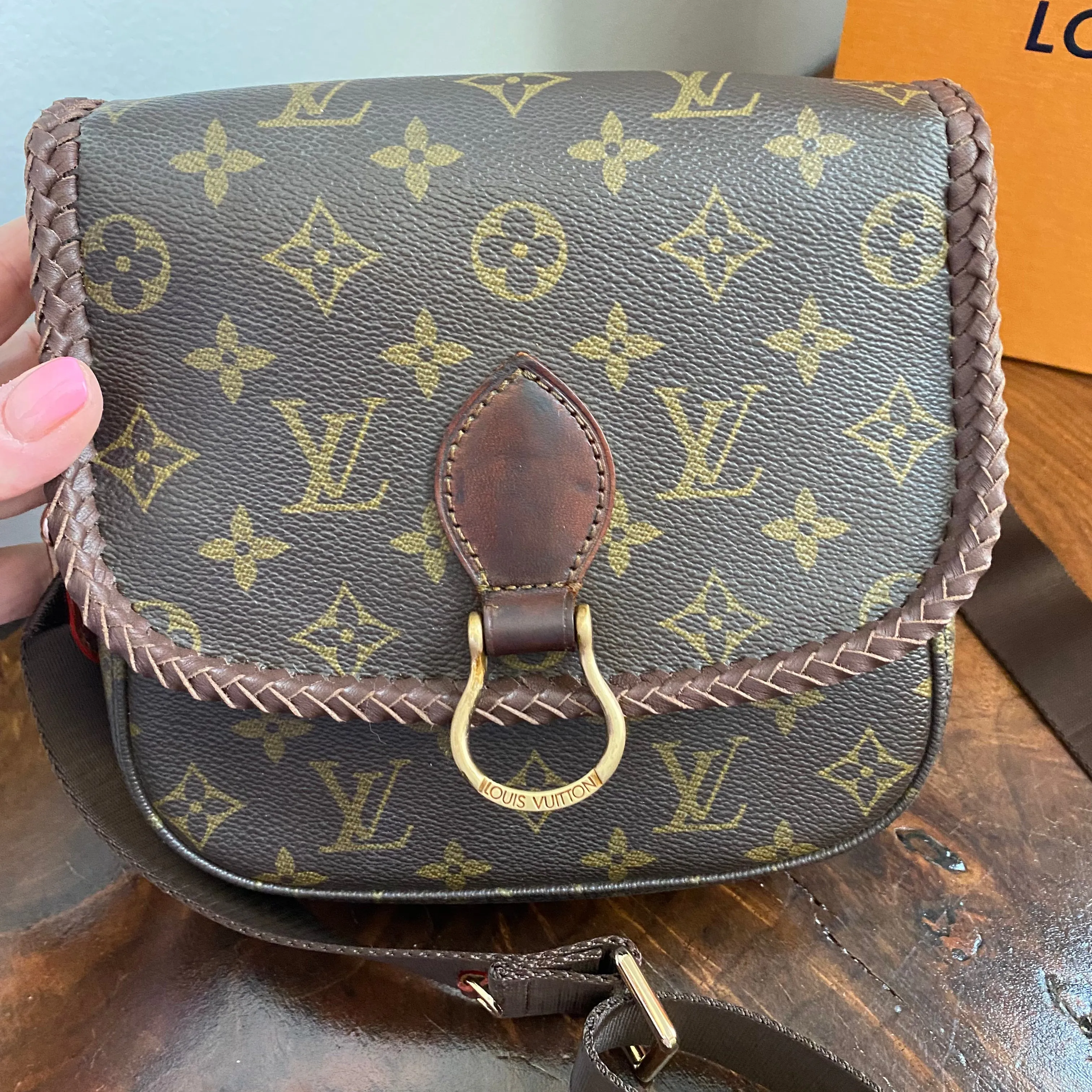 The Swift Crossbody - Vintage Monogram in Dark Brown