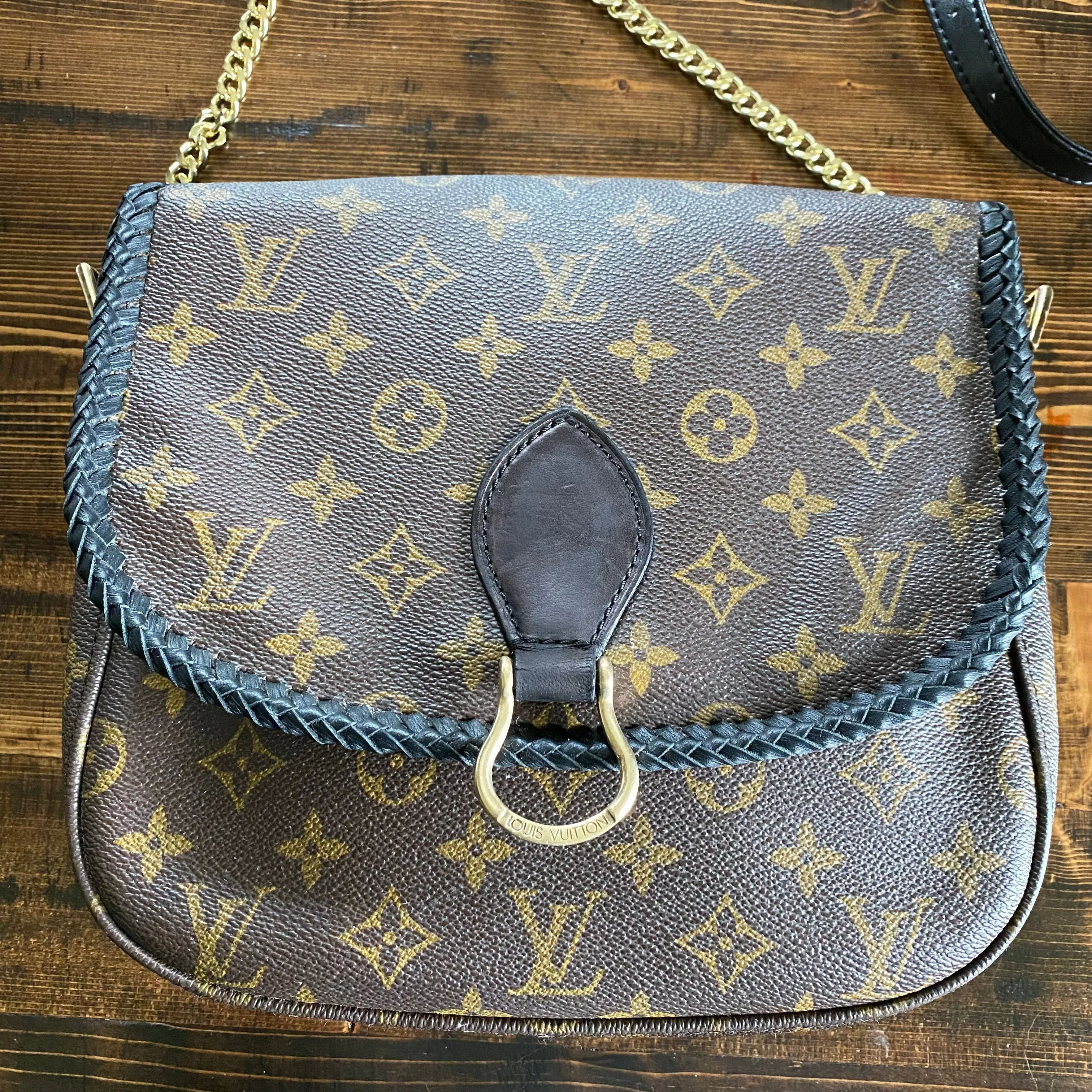 The Swift - Vintage Monogram Black Crossbody (2 straps!)